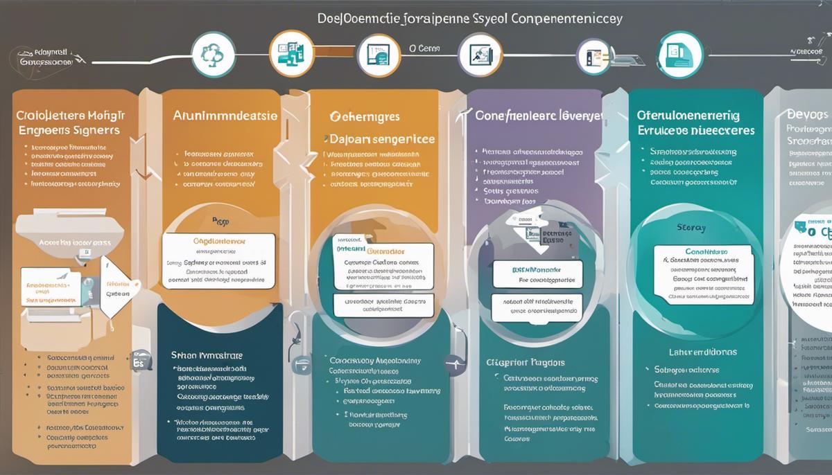 A diagram showing the key competencies for DevOps Engineers